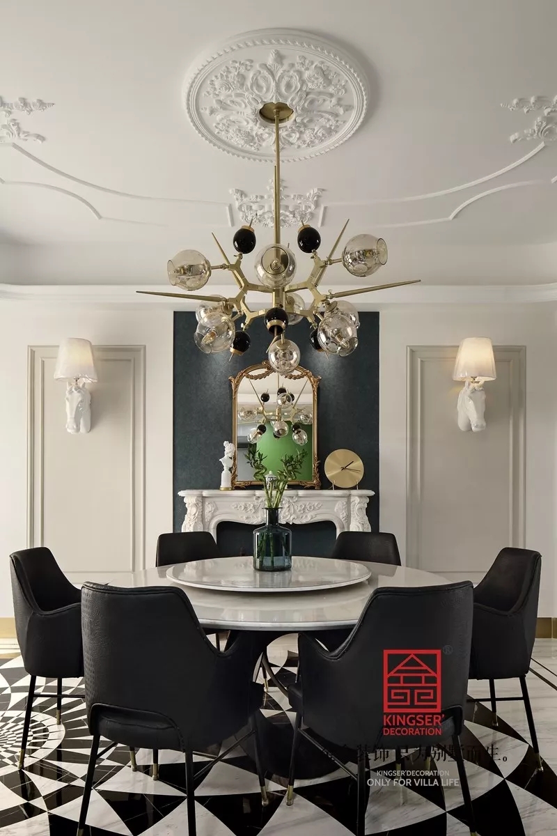 天山九峯210平米輕奢風(fēng)格裝修實(shí)景