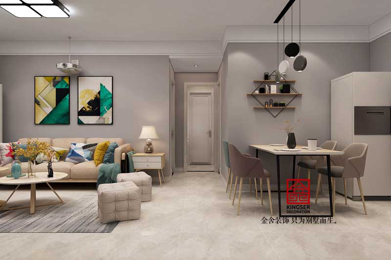 天山國賓壹號裝修-簡約風格-客廳