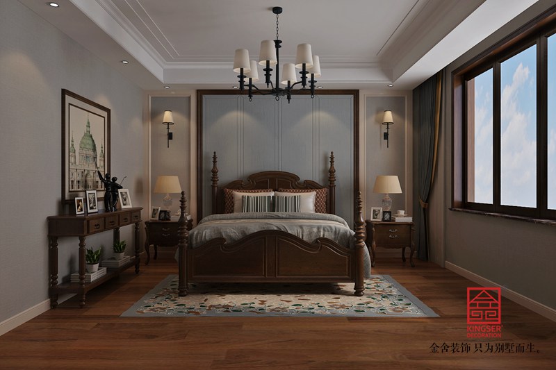 國(guó)賓壹號(hào)裝修-美式風(fēng)格-臥室