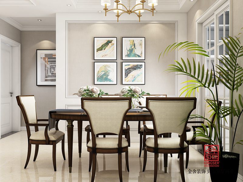 維多利亞135平米裝修-簡美風(fēng)格-餐廳