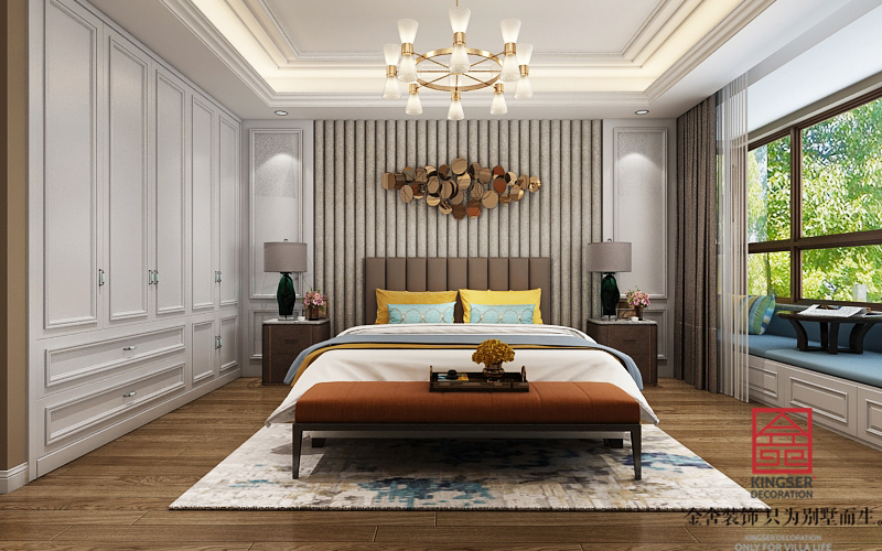 深州國(guó)賓壹號(hào)200平米美式風(fēng)格裝修效果圖