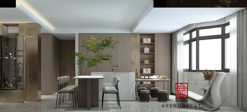 榮盛華府210㎡現(xiàn)代簡約裝修實景