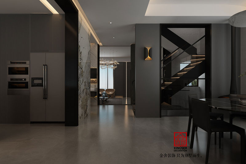 衡水南苑別墅裝修320平米現(xiàn)代風格效果圖