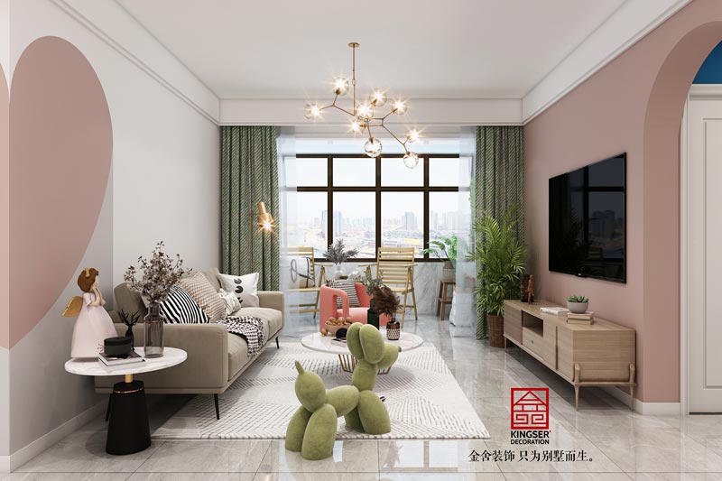 恒大御景半島120平北歐風(fēng)格裝修設(shè)計