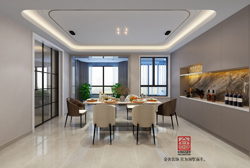 榮盛華府208平米輕奢風格裝修案例