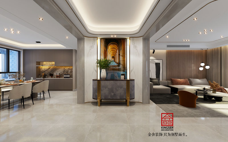 榮盛華府208平米輕奢風格裝修案例