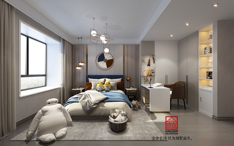 榮盛華府208平米輕奢風格裝修案例