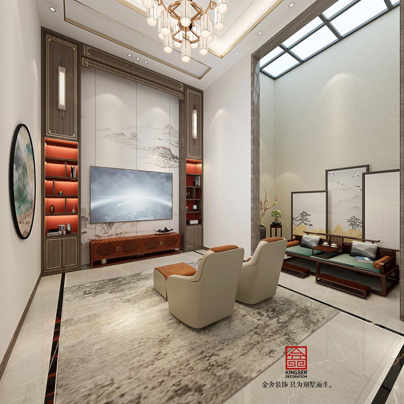萬合名著下躍裝修260平米新中式風格效果圖