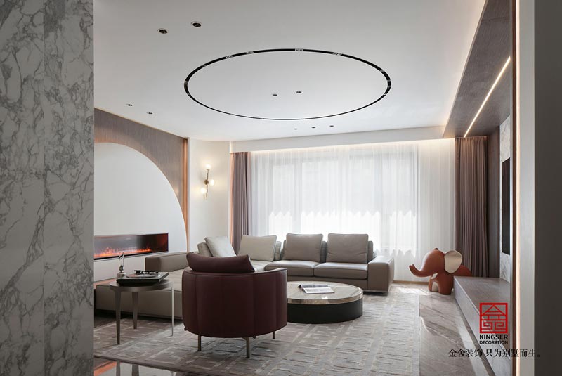 榮盛華府200平米現(xiàn)代風(fēng)格裝修實(shí)景圖