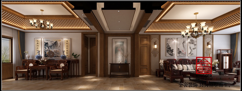 御河上院183平米中式風(fēng)格裝修設(shè)計