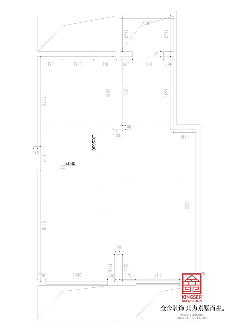 九里晴川現(xiàn)代簡約風格戶型原始平面圖