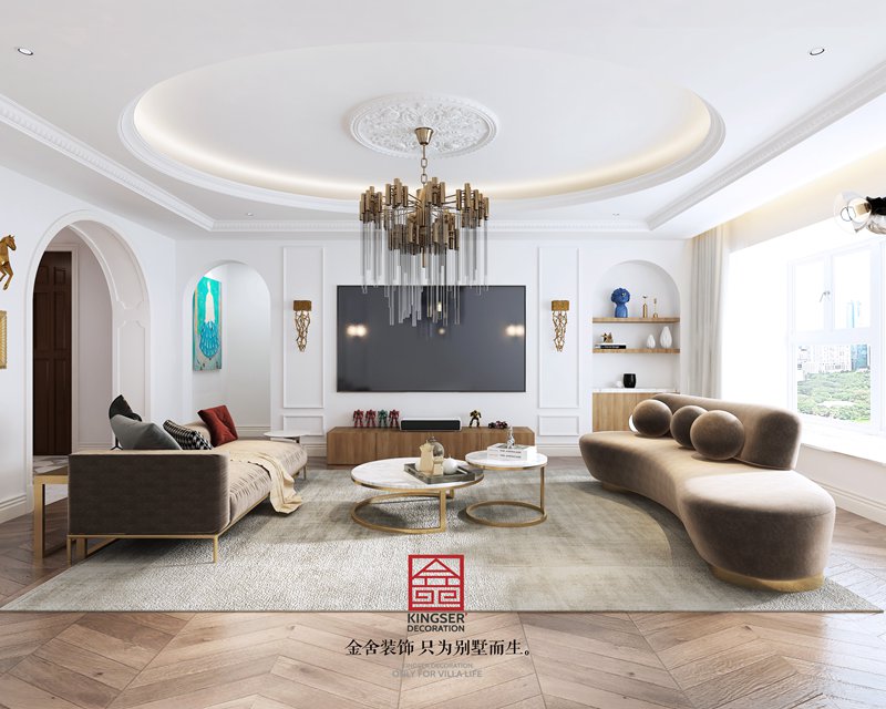 恒大華府280㎡現(xiàn)代法式風格裝修效果圖