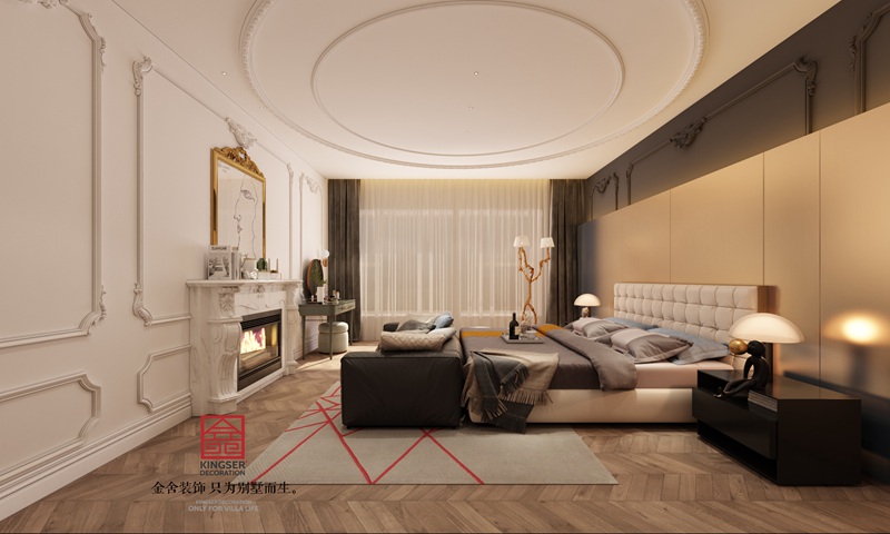 恒大華府280㎡現(xiàn)代法式風格裝修效果圖