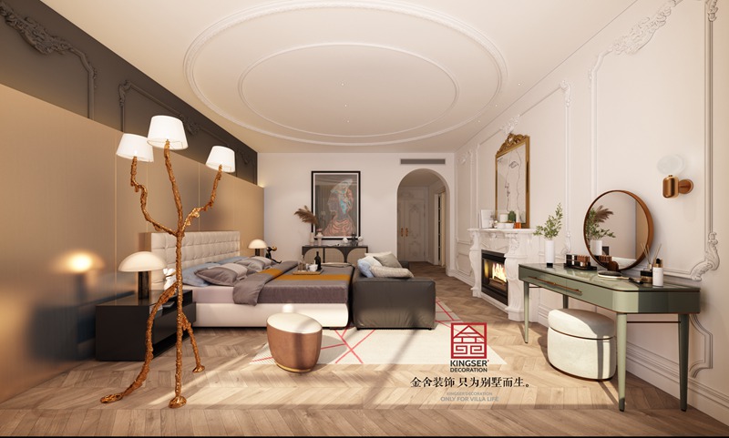 恒大華府280㎡現(xiàn)代法式風格裝修效果圖