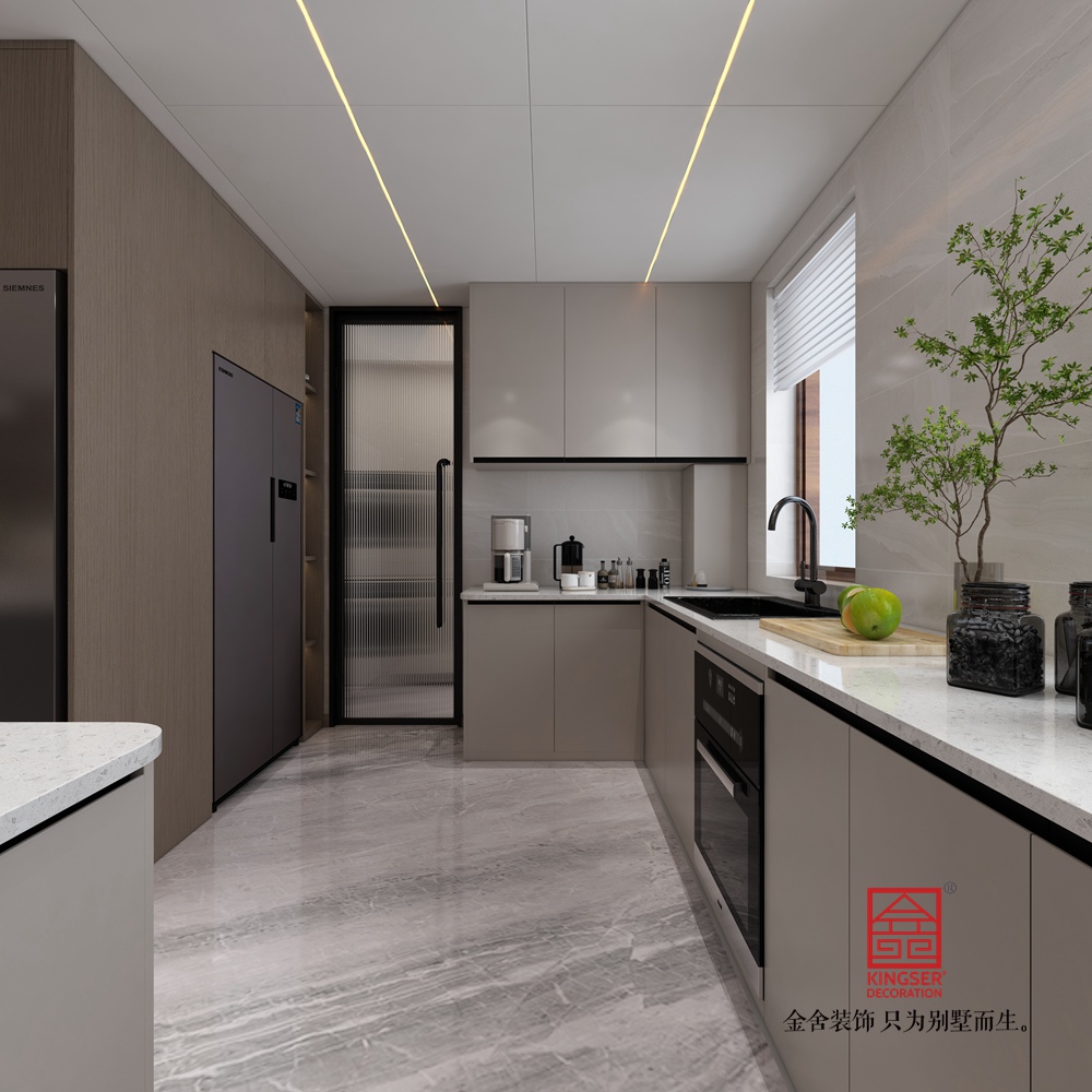 利航棠樾府174平米現(xiàn)代簡約風格裝修-廚房